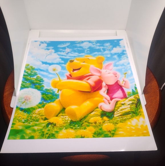 NEW! WINNIE THE POOH & PIGLET ULTRA GLOSSY KIDS REPRINT COLOR ART 8.5x11 POSTER! - Picture 5 of 7